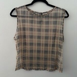1980 Burberry London Plaid Sleeveless Women's Tank 

Model is 5’3 wears sz M